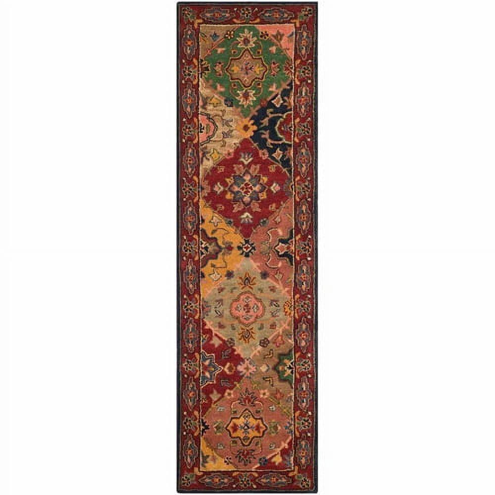 Heritage HG926 Hand Tufted Runner Rug - Red/Multi - 2'3"x14' - Safavieh.