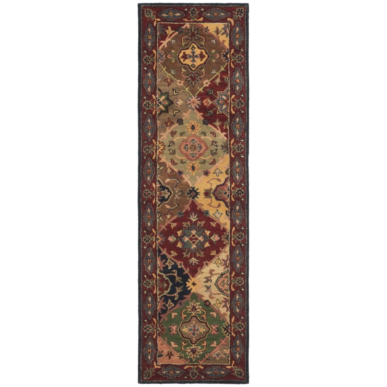 Heritage HG926 Hand Tufted Runner Rug - Red/Multi - 2'3"x18' - Safavieh.