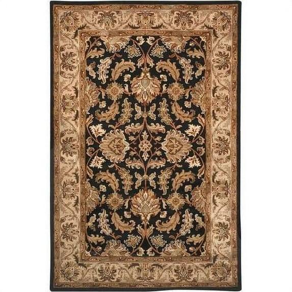 Heritage HG628 Hand Tufted Area Rug - Black/Beige - 8'3"x11' - Safavieh.