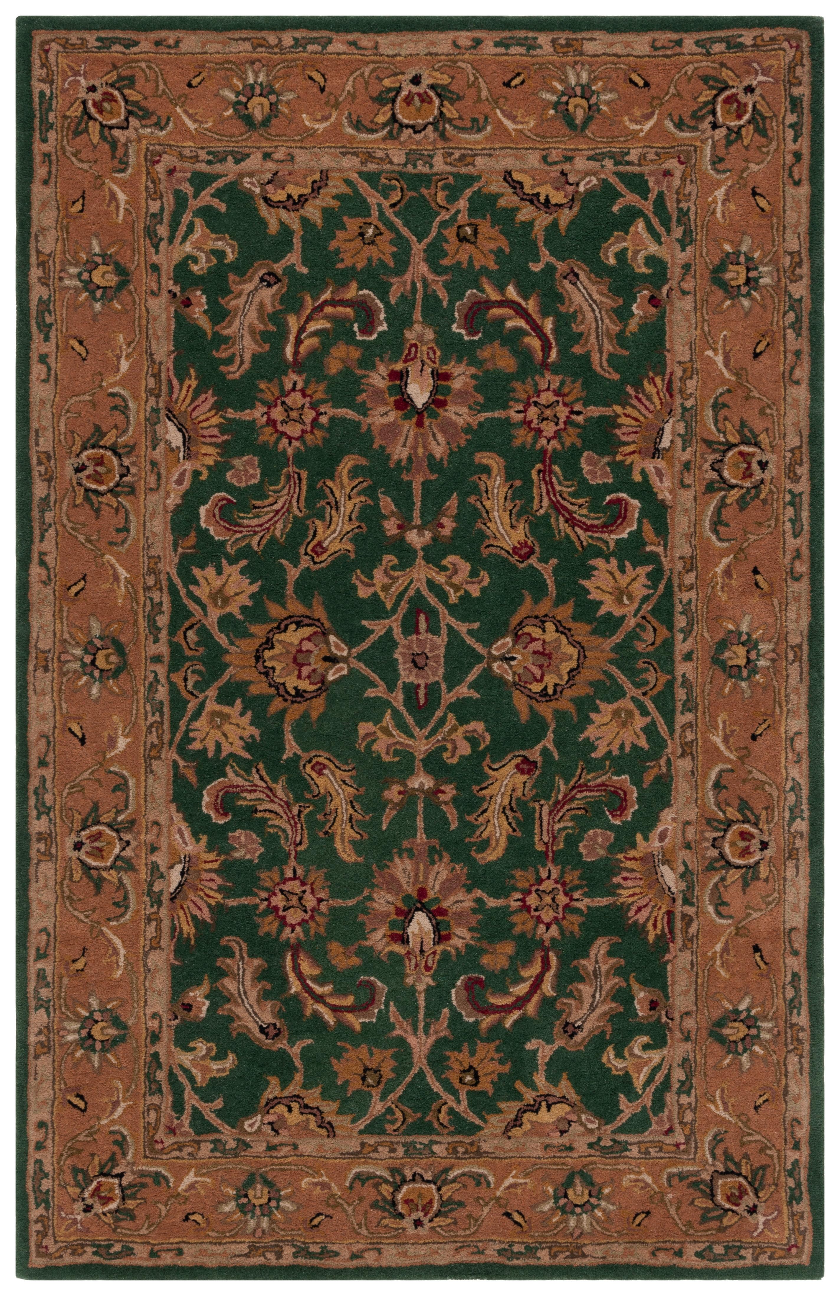Heritage HG628 Handmade Accent Rug - 2'x3' - Dark Green/Gold - Safavieh