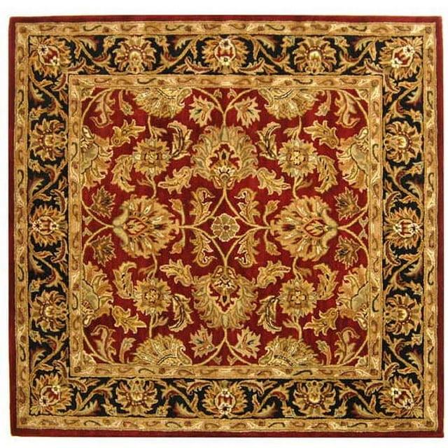 SAFAVIEH Heritage Valery Oriental Wool Area Rug, Red/Black, 10' x 10' Square