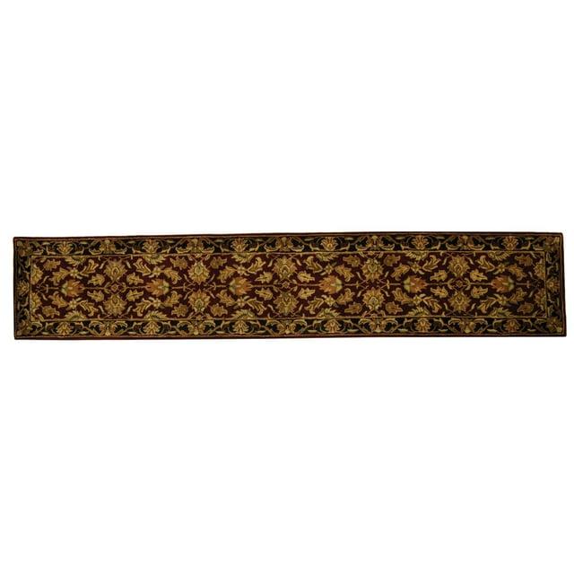 Heritage HG628 Hand Tufted Runner Rug - Red/Black - 2'3"x12' - Safavieh.
