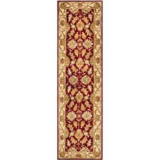 SAFAVIEH Heritage Valery Oriental Wool Runner Rug, Red/Ivory, 2'3" x 14'