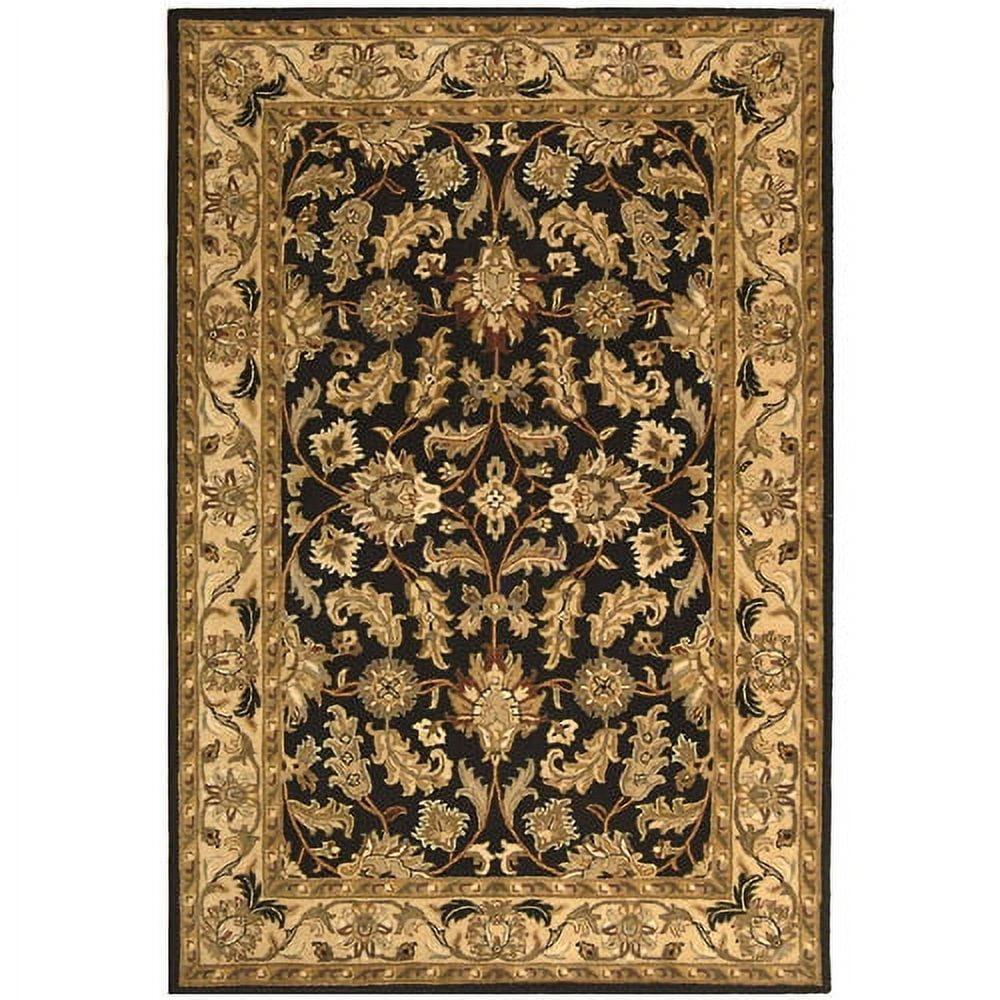 SAFAVIEH Heritage Valery Traditional Wool Area Rug, Black/Beige, 11' x 16'