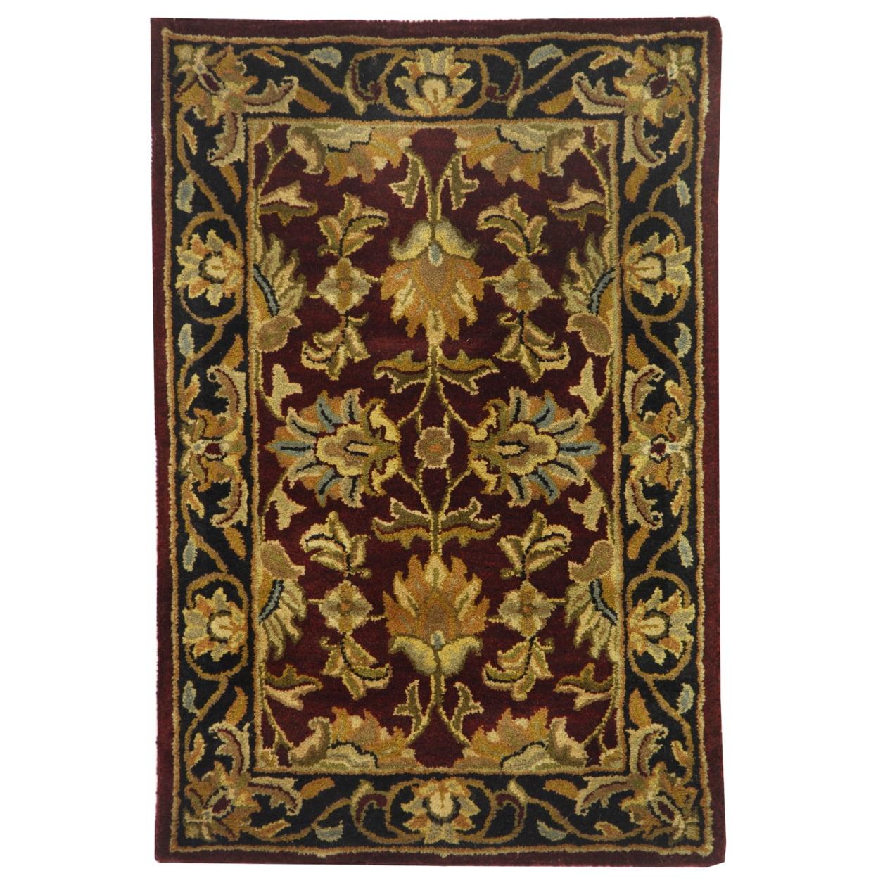 Heritage HG628 Handmade Accent Rug - 2'x3' - Red/Black - Safavieh