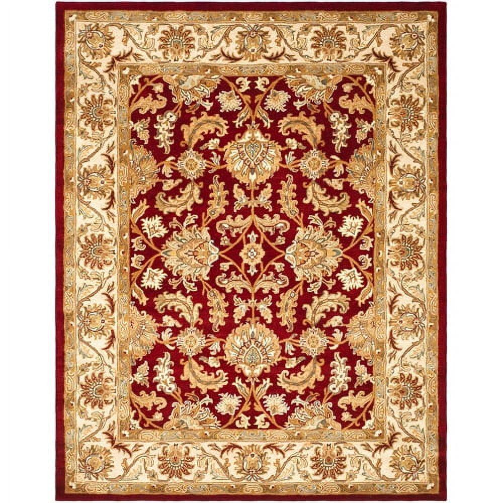 Heritage HG628 Hand Tufted Area Rug - Red/Ivory - 8'3"x11' - Safavieh.