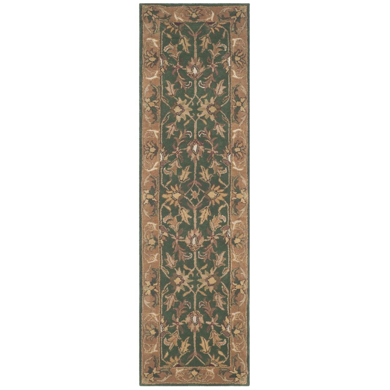 Heritage HG628 Hand Tufted Runner Rug - Dark Green/Gold - 2'3"x10' - Safavieh.