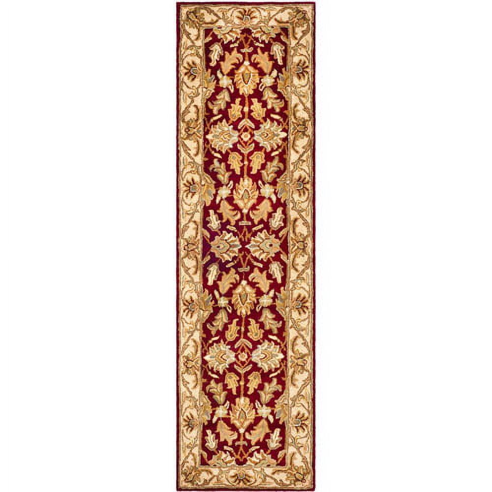 SAFAVIEH Heritage Valery Oriental Wool Runner Rug, Red/Ivory, 2'3" x 14'