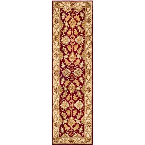 SAFAVIEH Heritage Valery Oriental Wool Runner Rug, Red/Ivory, 2'3" x 14'