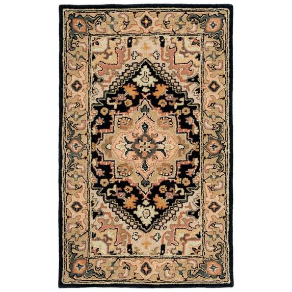 Heritage HG625 Handmade Accent Rug - 2'x3' - Black/Gold - Safavieh