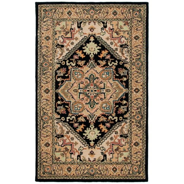 Heritage HG625 Handmade Area Rug - 5'x8' - Black/Gold - Safavieh