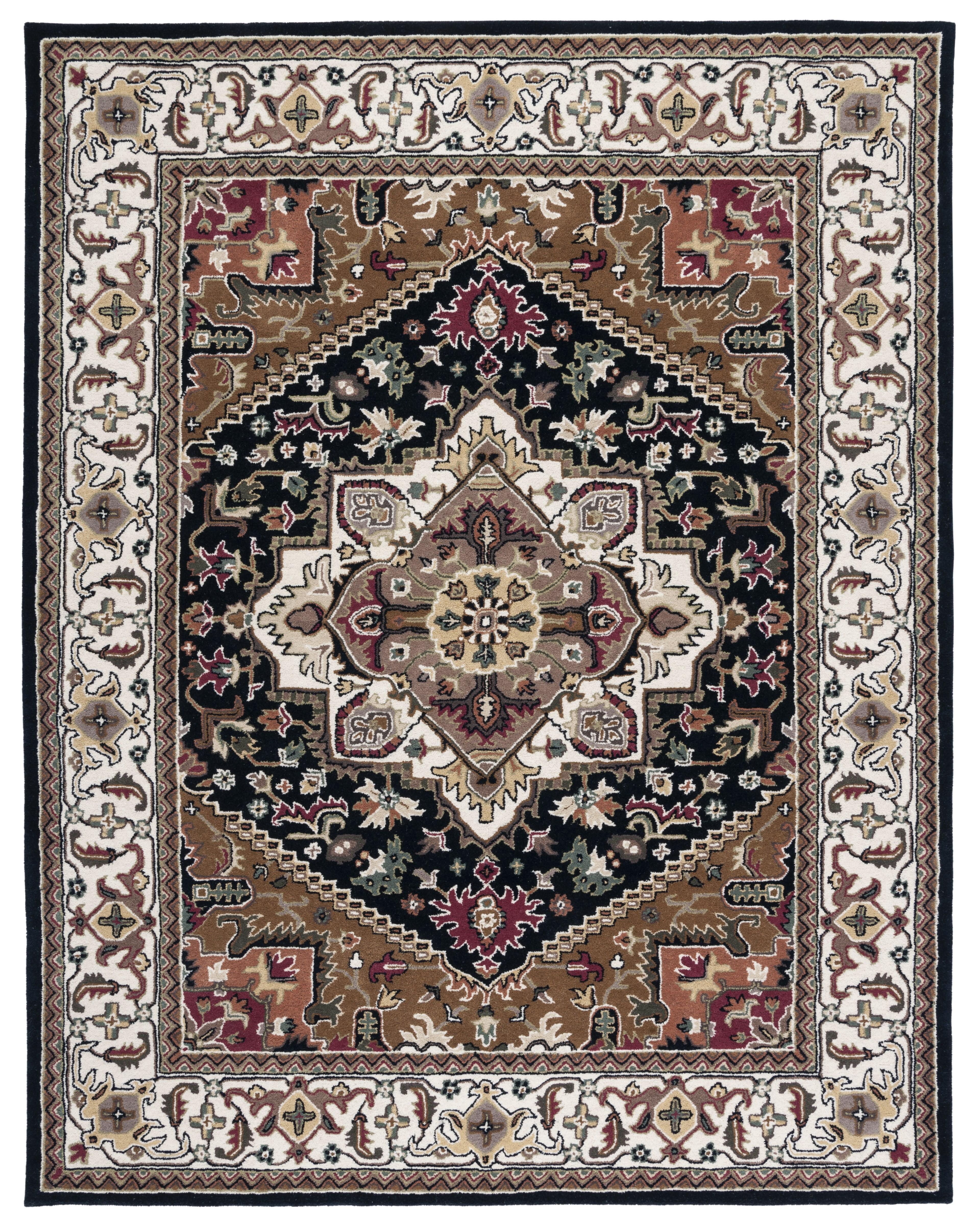 Heritage HG625 Handmade Area Rug - 9'x12' - Navy/Brown - Safavieh