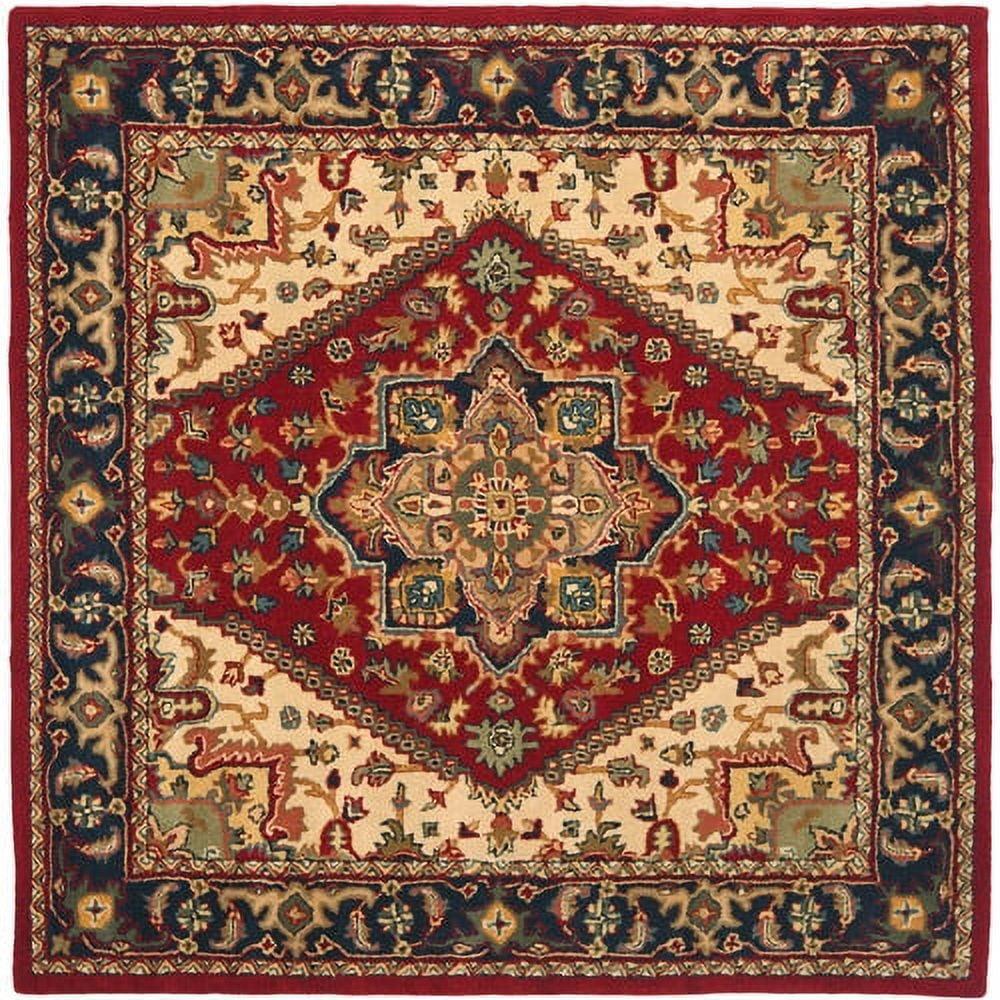 Heritage HG625 Handmade Area Rug - 4'x4' - Red - Safavieh