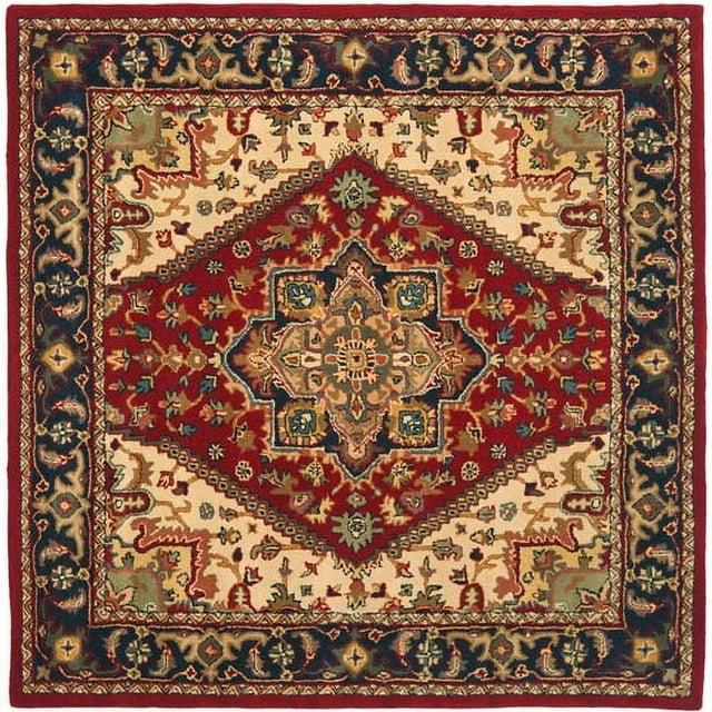 SAFAVIEH Heritage York Traditional Wool Area Rug, Red, 9' x 12'