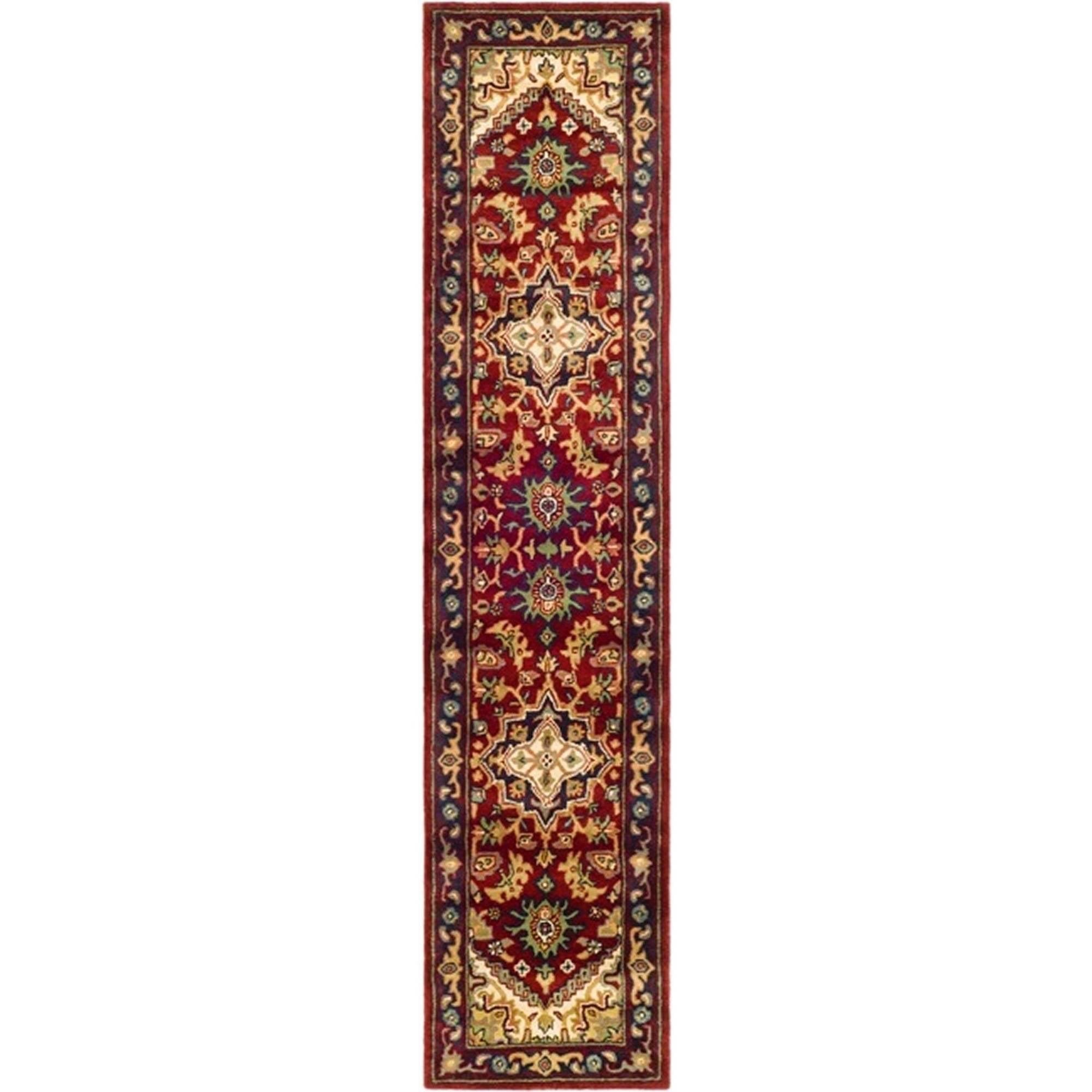 SAFAVIEH Heritage York Traditional Wool Runner Rug, Red, 2'3" x 14'