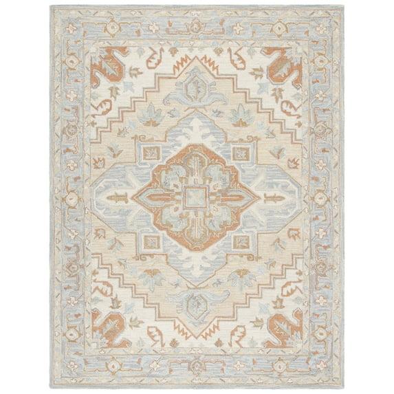 Heritage HG920 Hand Loomed Area Rug - Beige/Grey - 8'9"x11'9" - Safavieh.