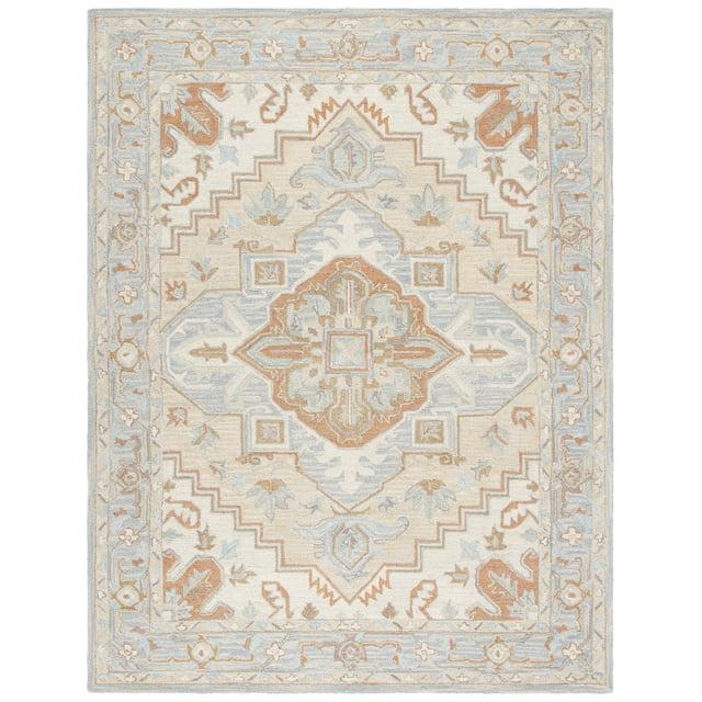Heritage HG920 Hand Loomed Area Rug - Beige/Grey - 8'9"x11'9" - Safavieh.
