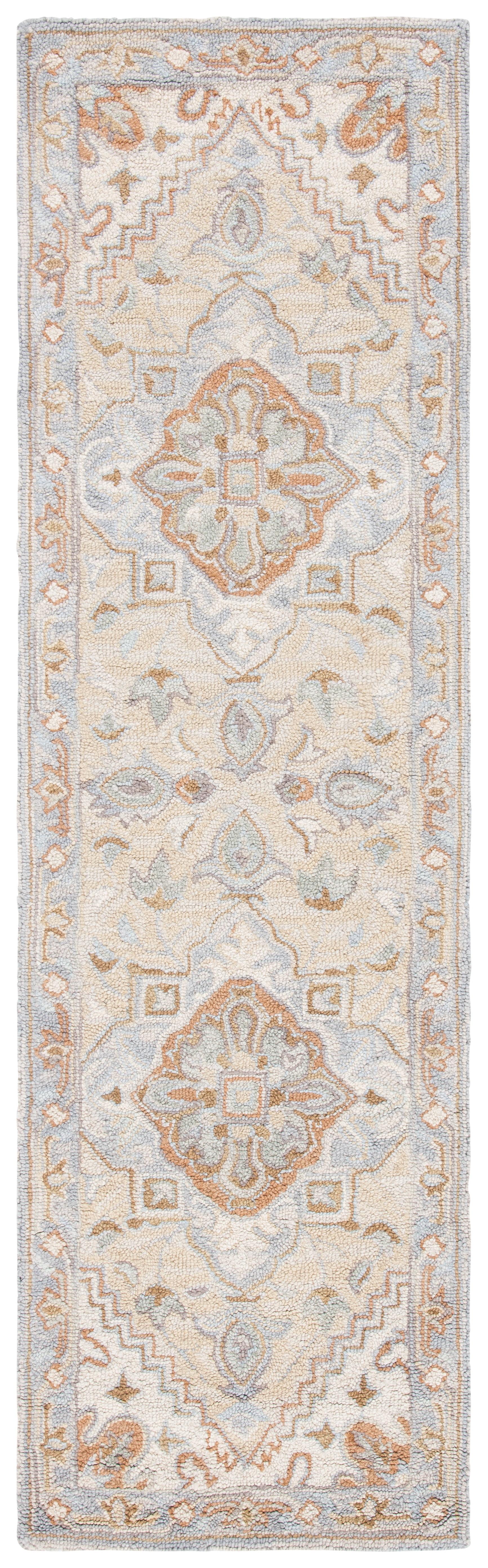 Heritage HG920 Hand Loomed Runner Rug - Beige/Grey - 2'3"x8' - Safavieh.