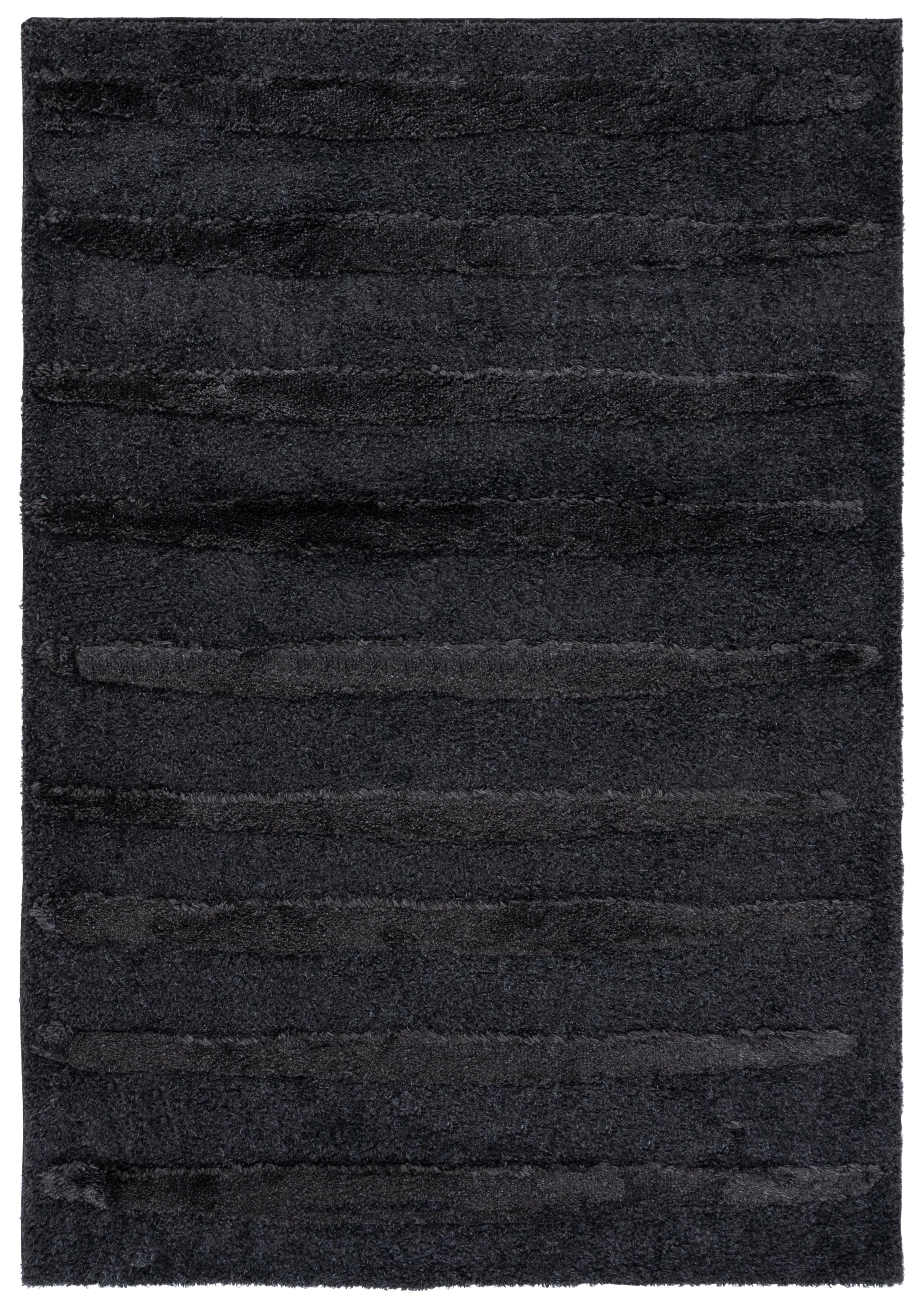 Hi-Lo Shag HLS202 Power Loomed Area Rug - Charcoal - 4'x6' - Safavieh.