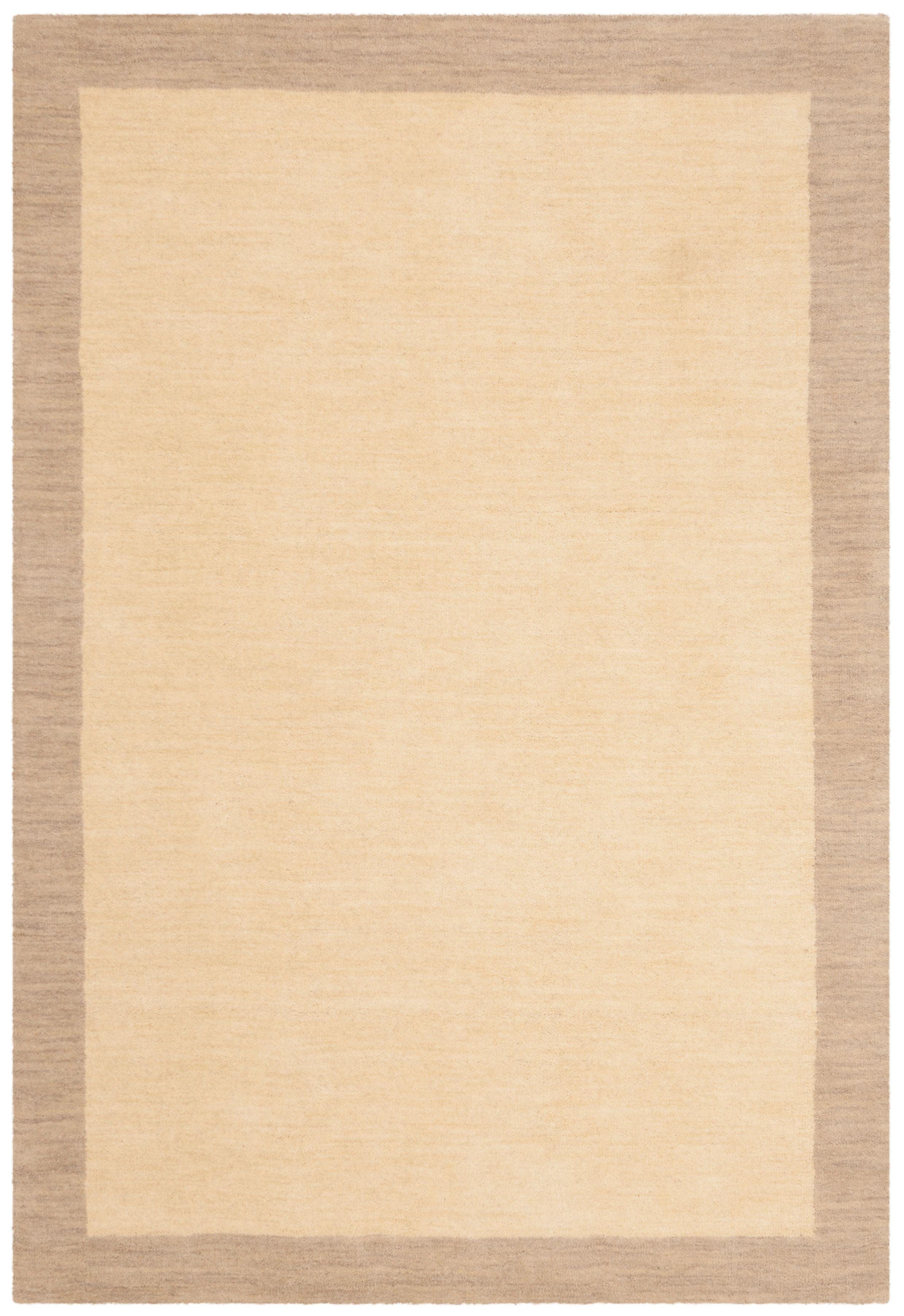 Ivory Wool Hand-Knotted Reversible 3' x 5' Area Rug