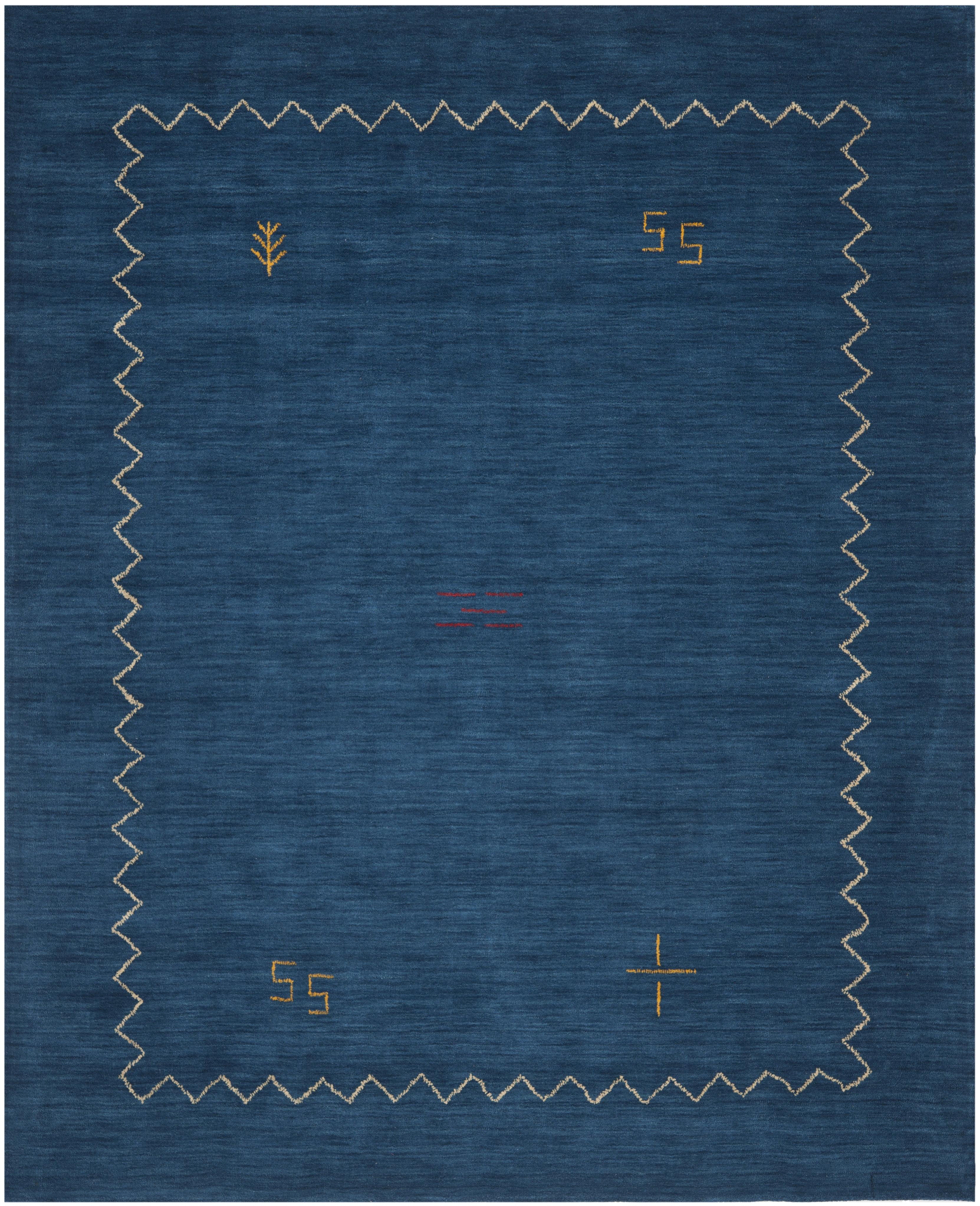 SAFAVIEH Himalaya Collection HIM583A Handmade Blue Rug