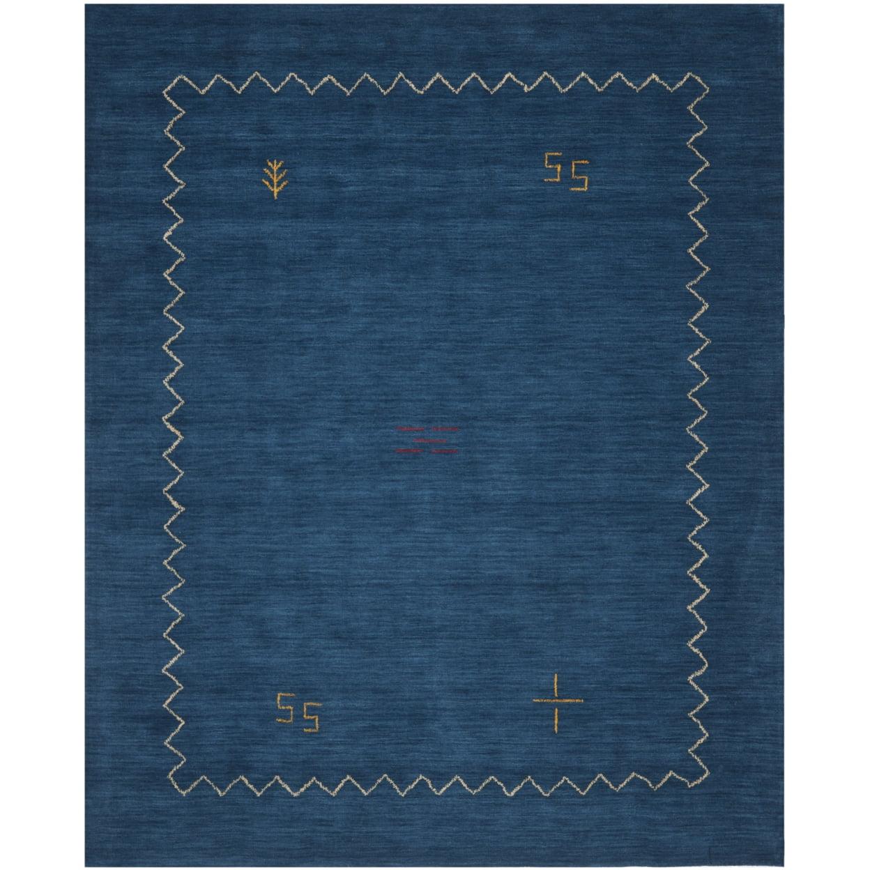 SAFAVIEH Himalaya Collection HIM583A Handmade Blue Rug