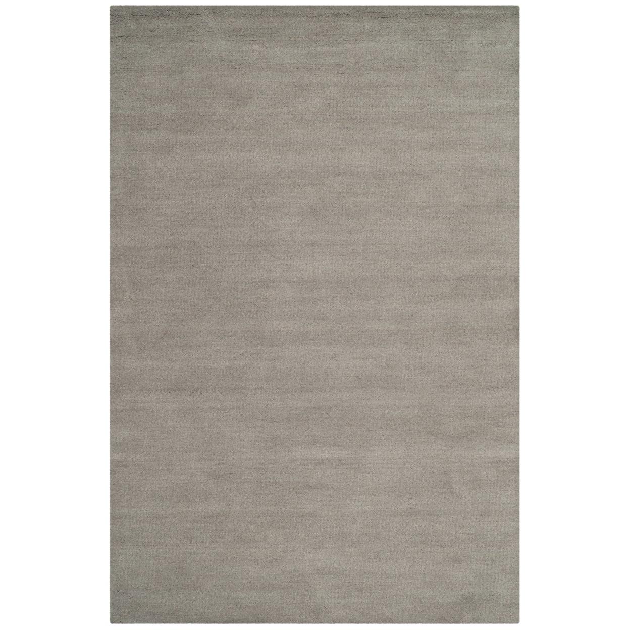 Hand-Loomed Gray Wool Rectangular Accent Rug 36" x 5"