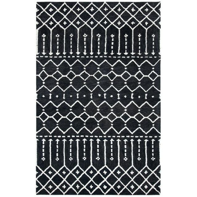 Himalaya HIM903 Handmade Area Rug - 8'x10' - Dark Grey/Ivory - Safavieh