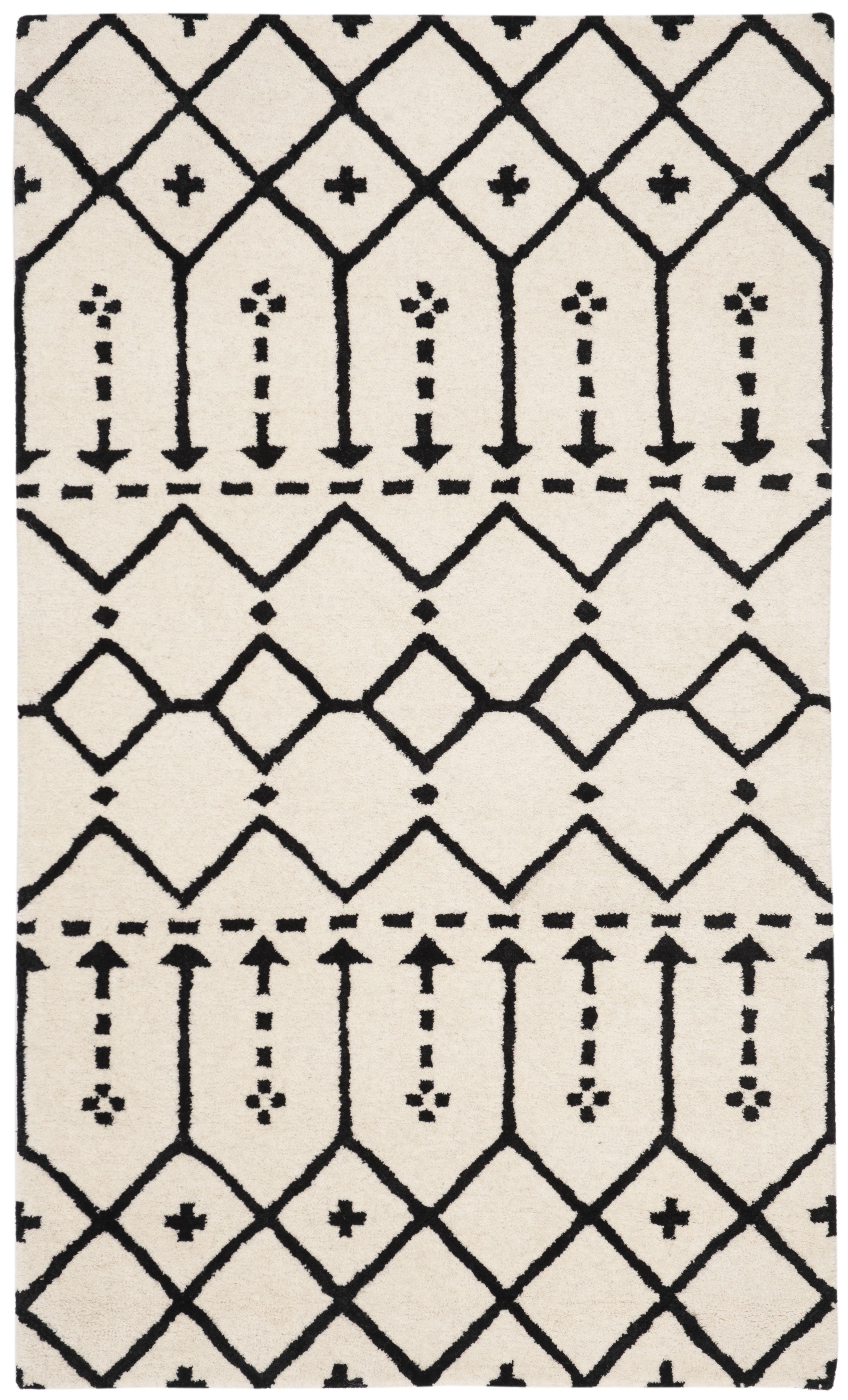 Ivory Elegance Handmade Tufted Wool Square Accent Rug