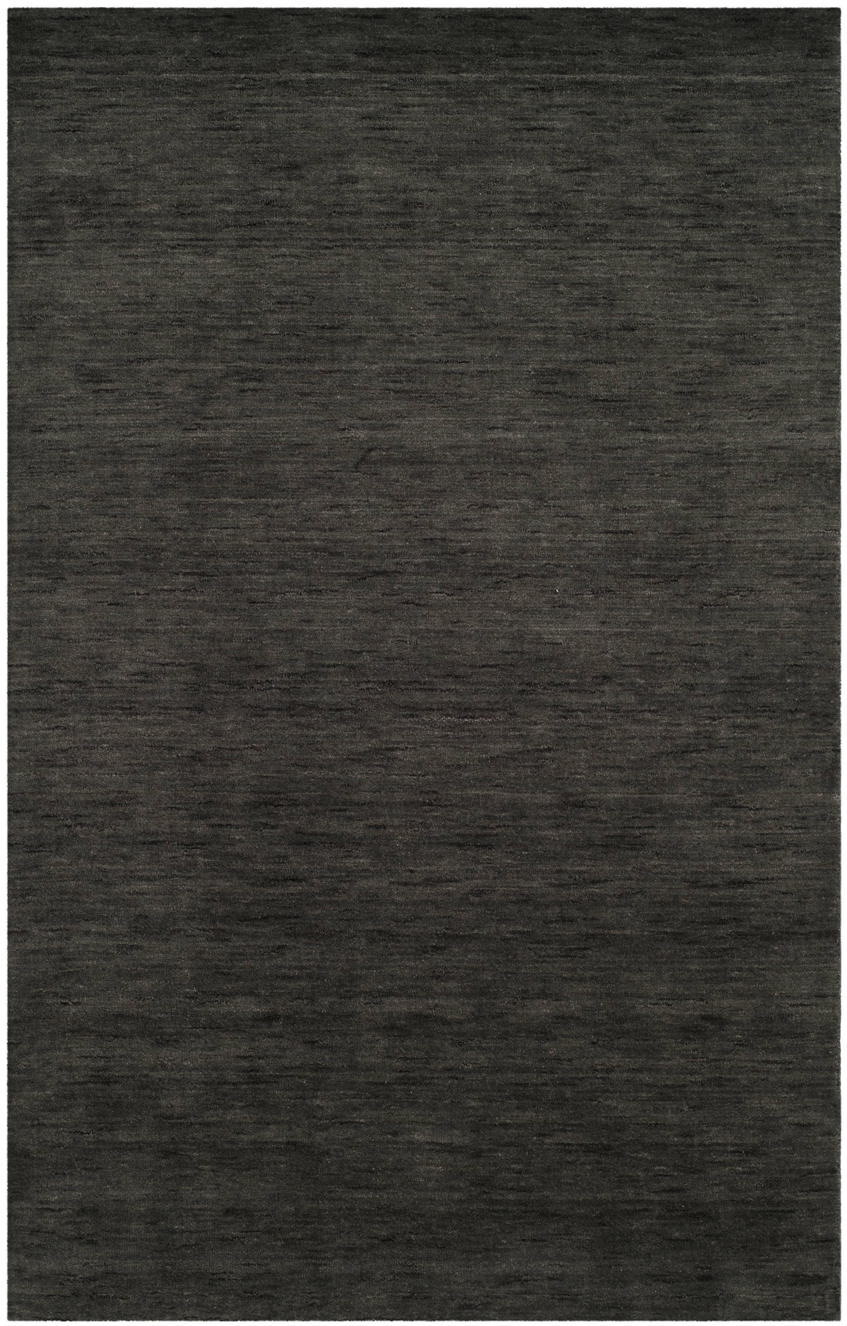 Himalaya Charcoal Gray Hand-Knotted Wool Area Rug 6' x 9'