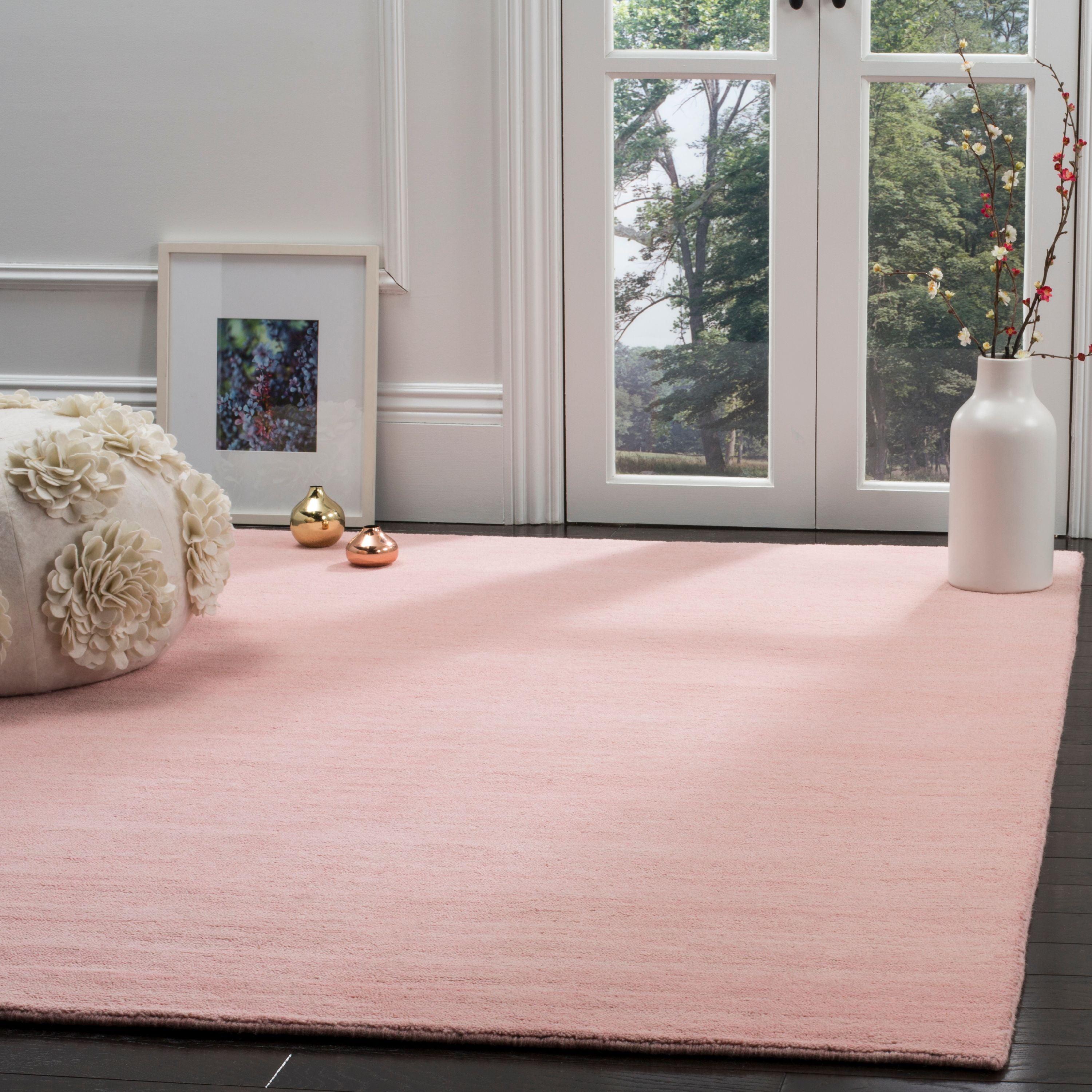 Himalaya Light Pink Hand-Knotted Wool 6' x 9' Area Rug