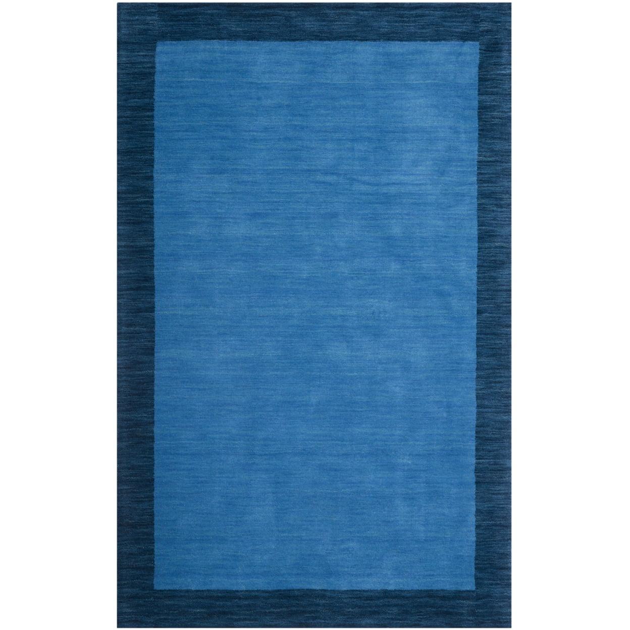 Himalaya Hand-Knotted Blue Wool Area Rug