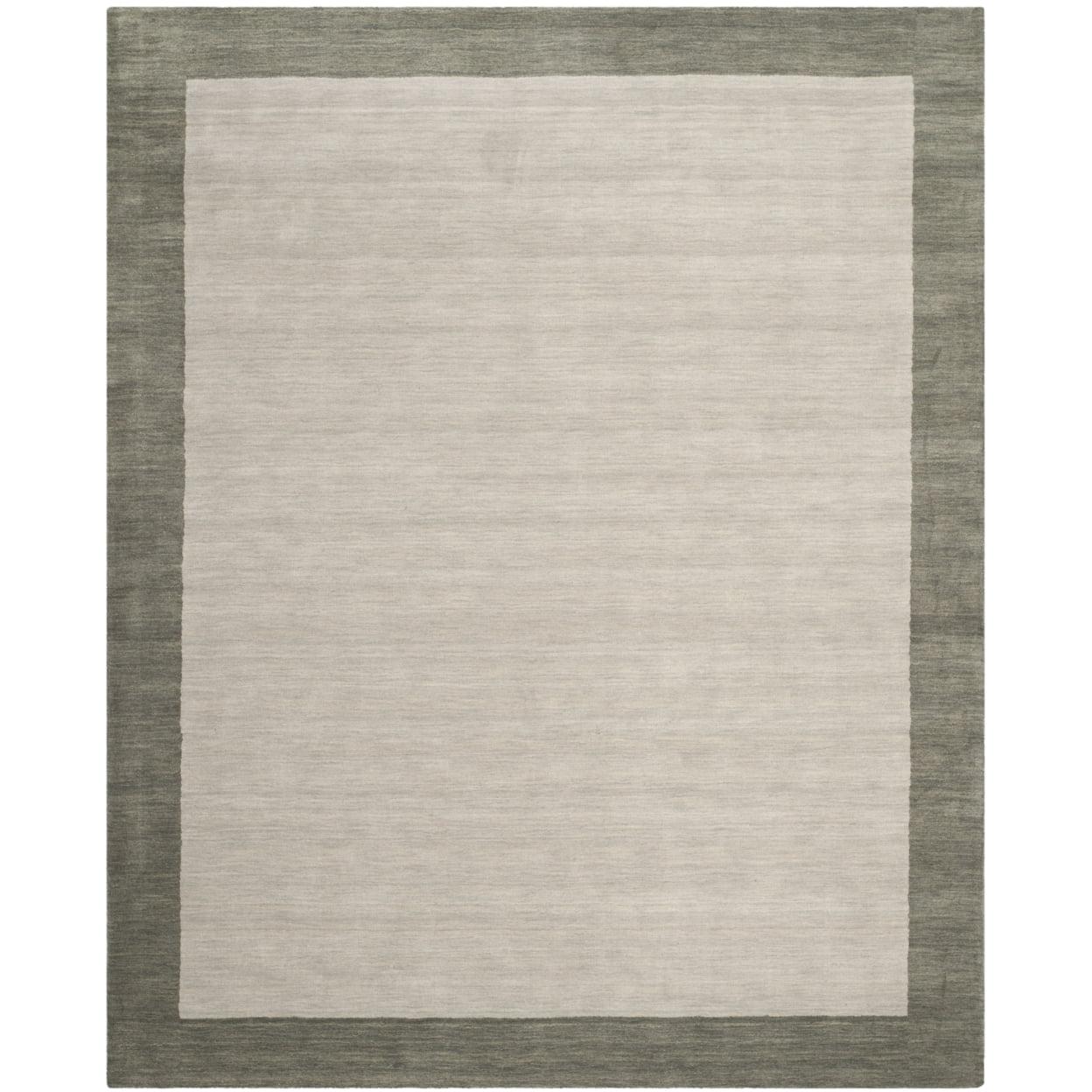 Gray Hand-Knotted Wool Rectangular 10' x 14' Rug