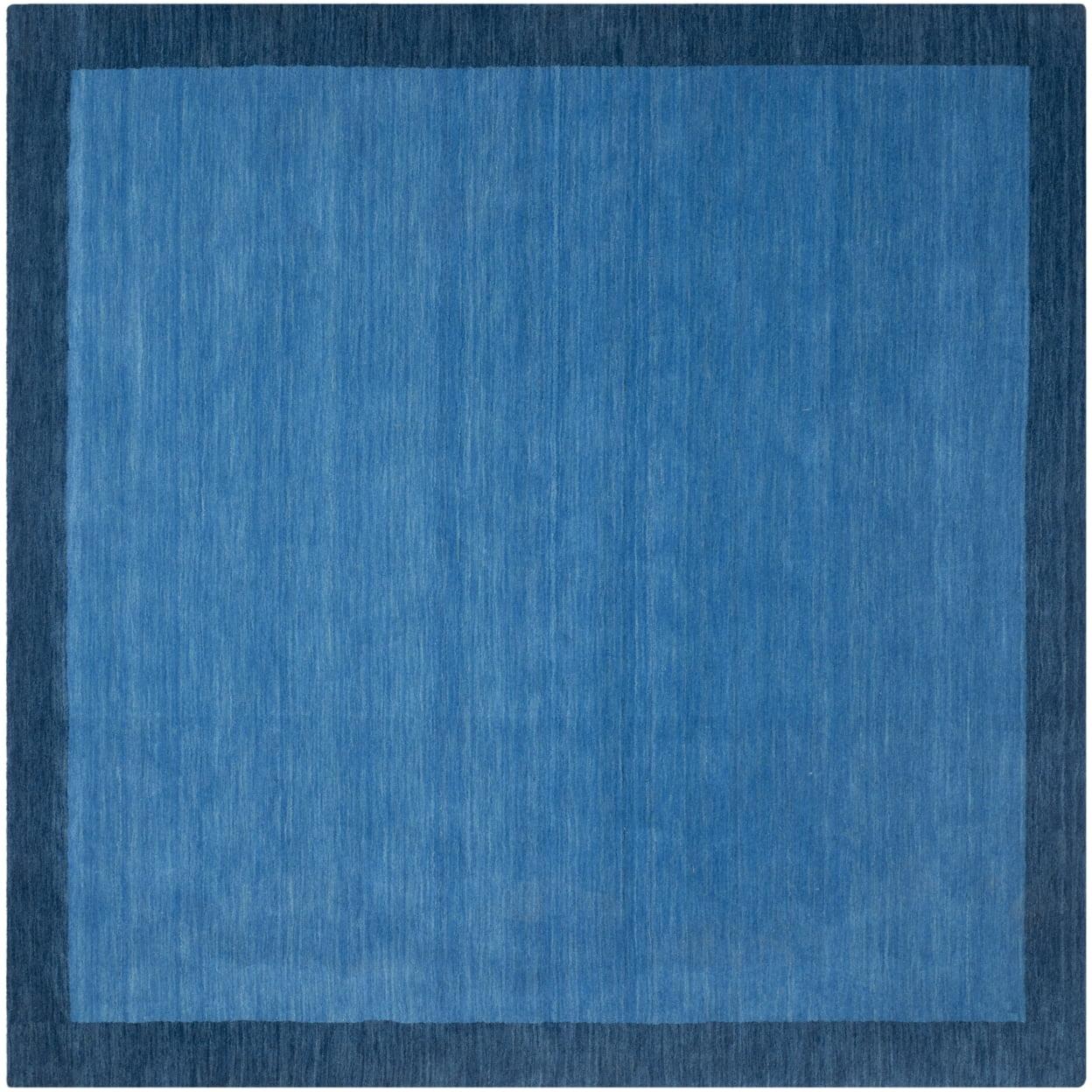 Himalaya HIM580 Hand Loomed Area Rug - Light Blue/Dark Blue - 8'x8' - Safavieh.