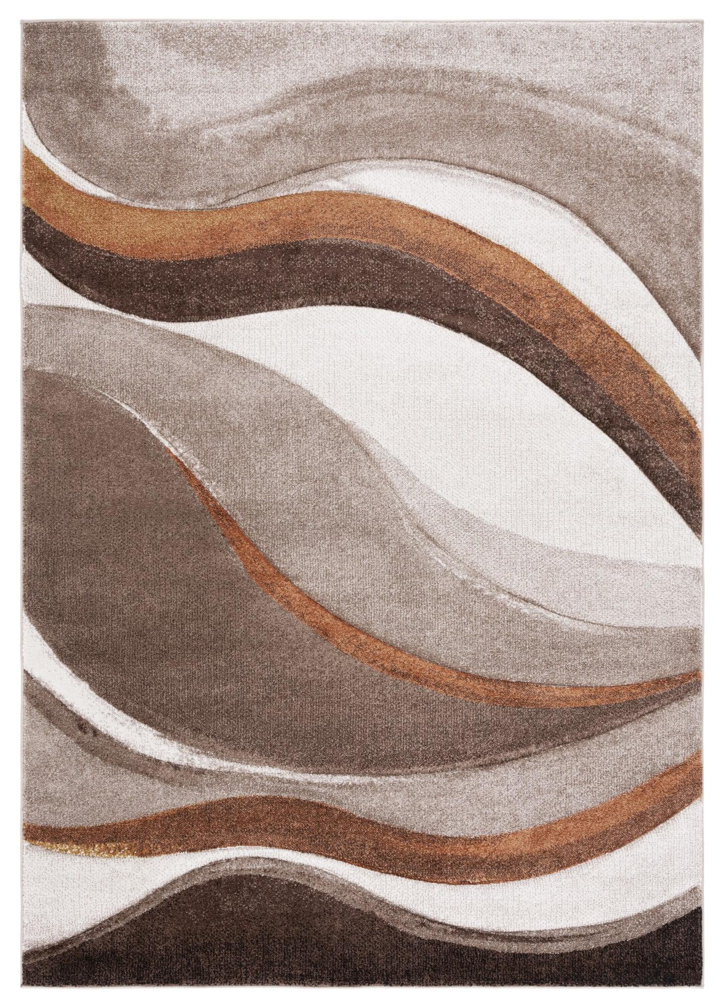 SAFAVIEH Hollywood Dalton Abstract Area Rug, Beige/Brown, 4' x 6'