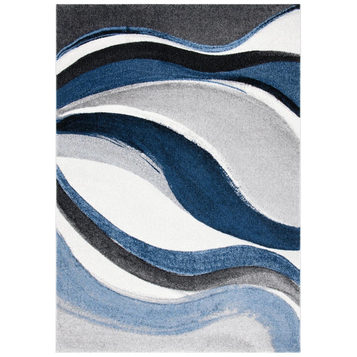 SAFAVIEH Hollywood Dalton Abstract Area Rug, Grey/Blue, 8' x 10'