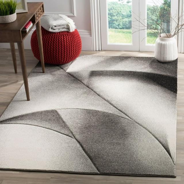 Hollywood HLW716 Power Loomed Area Rug - Grey/Dark Grey - 8'x10' - Safavieh.