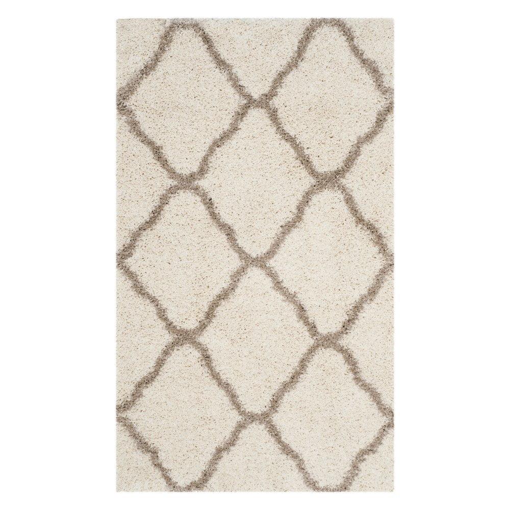 Hudson Shag SGH283 Power Loomed Area Rug - Ivory/Beige - 7' round - Safavieh.
