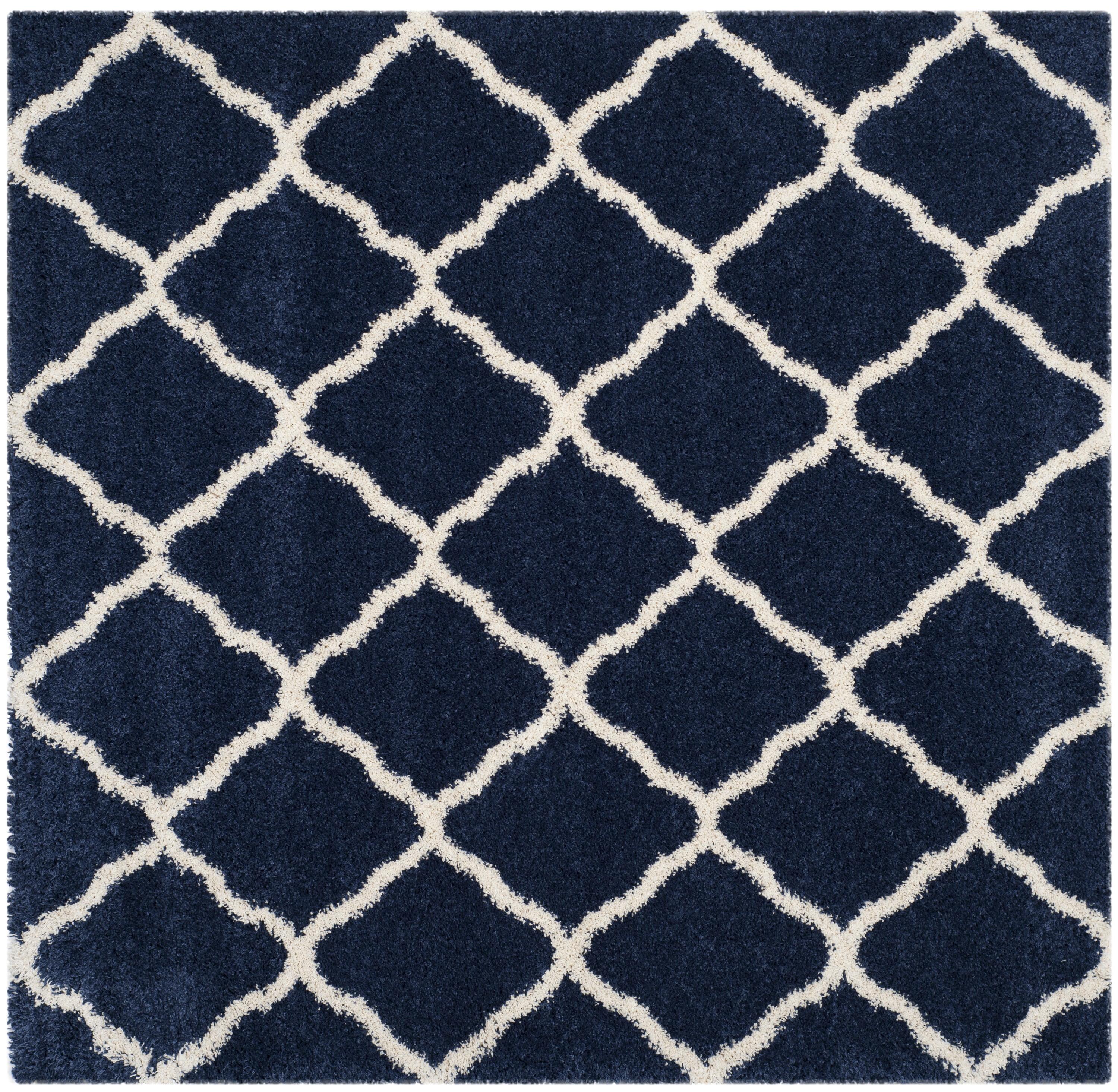 Hudson Shag SGH283 Power Loomed Indoor Accent Rug - Navy/Ivory - 2'3"x3'9" - Safavieh.