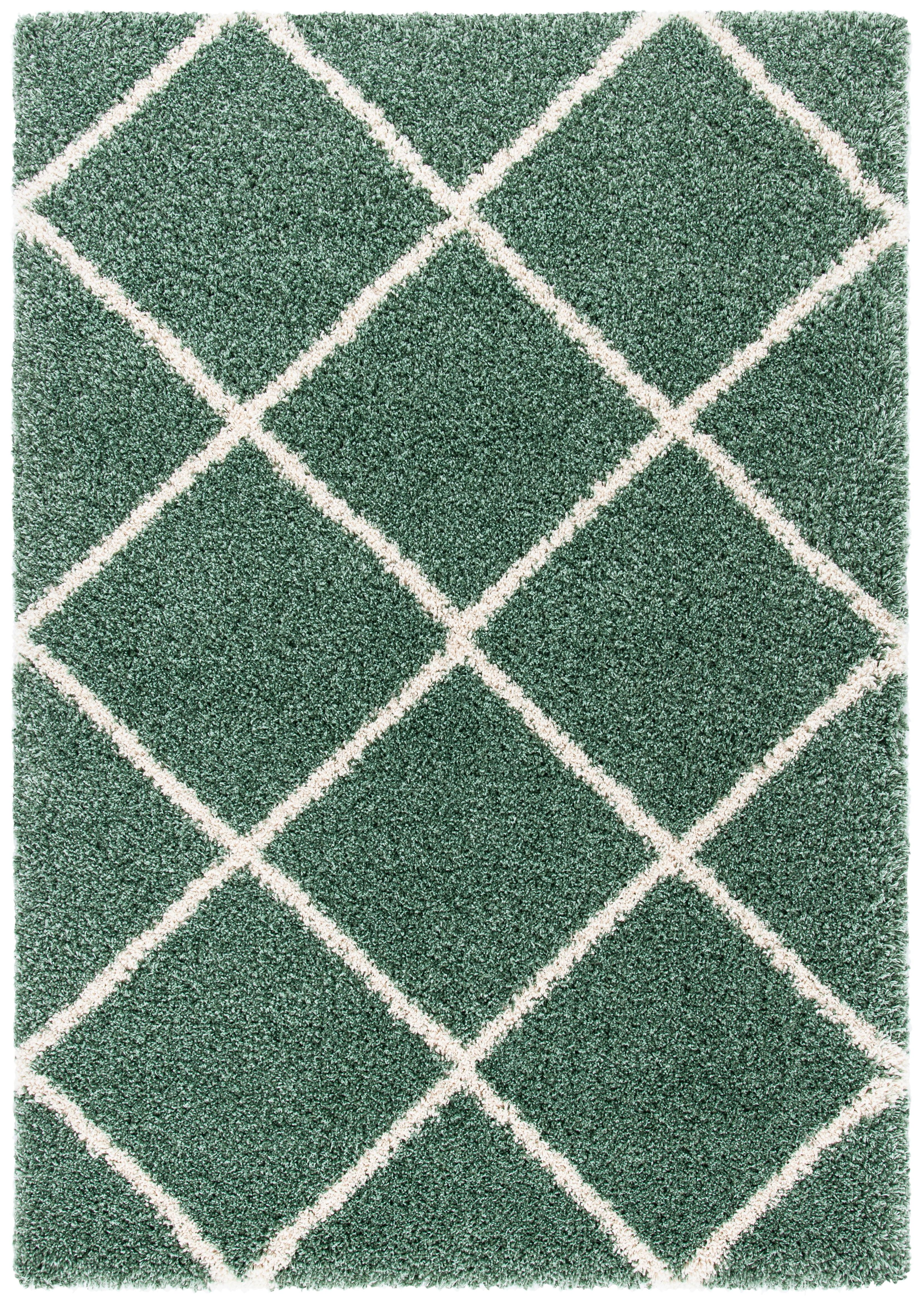 Hudson Shag SGH281 Power Loomed Indoor Area Rug - Green/Ivory - 8'x10' - Safavieh