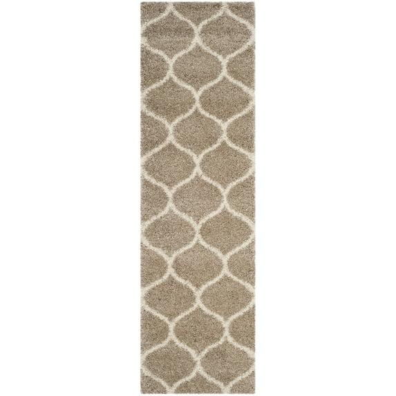Hudson Shag SGH280 Power Loomed Indoor Runner Rug - Beige/Ivory - 2'3"x10' - Safavieh