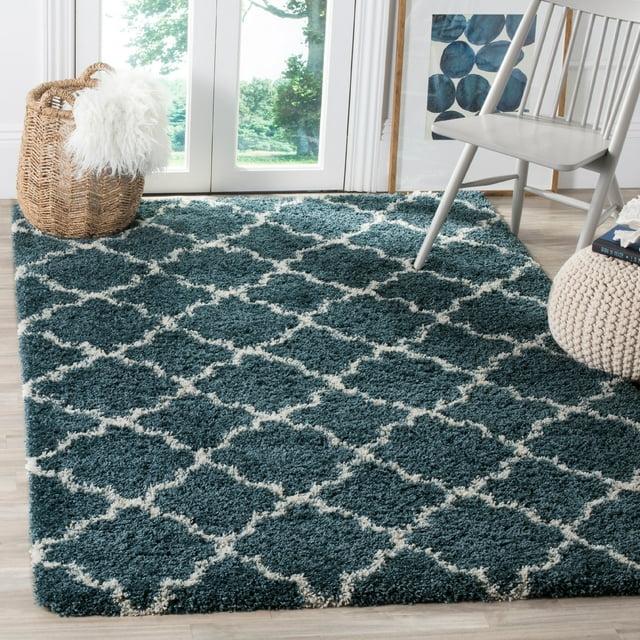 Hudson Shag SGH282 Power Loomed Indoor Area Rug - Slate Blue/Ivory - 4'x6' - Safavieh.