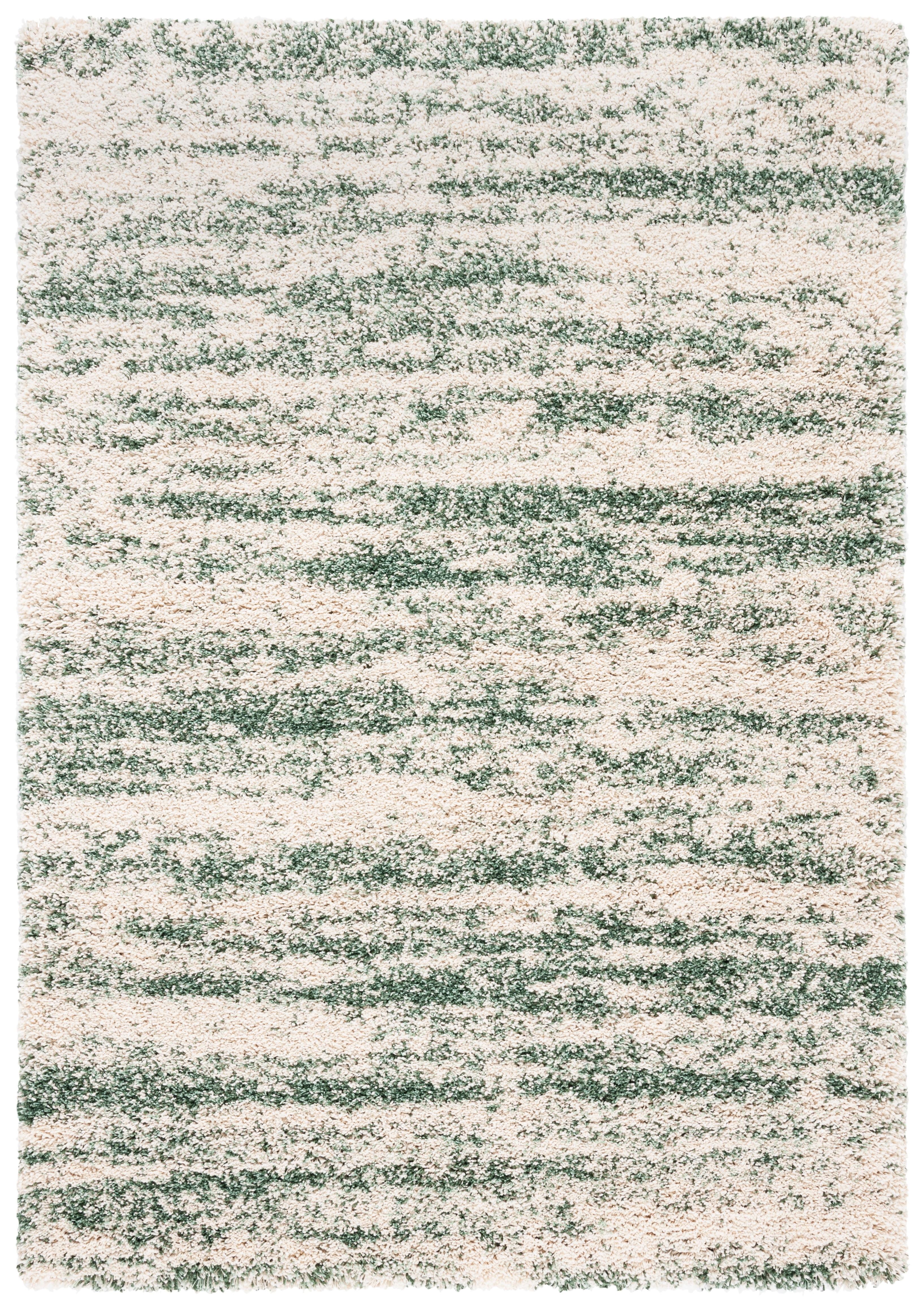 Hudson Shag SGH206 Power Loomed Area Rug - Ivory/Green - 6'x9' - Safavieh.