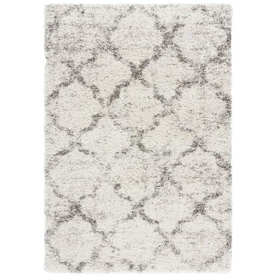 Hudson Shag SGH282 Power Loomed Indoor Area Rug - Ivory/Grey - 8'x10' - Safavieh