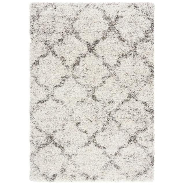 Hudson Shag SGH282 Power Loomed Indoor Area Rug - Ivory/Grey - 8'x10' - Safavieh