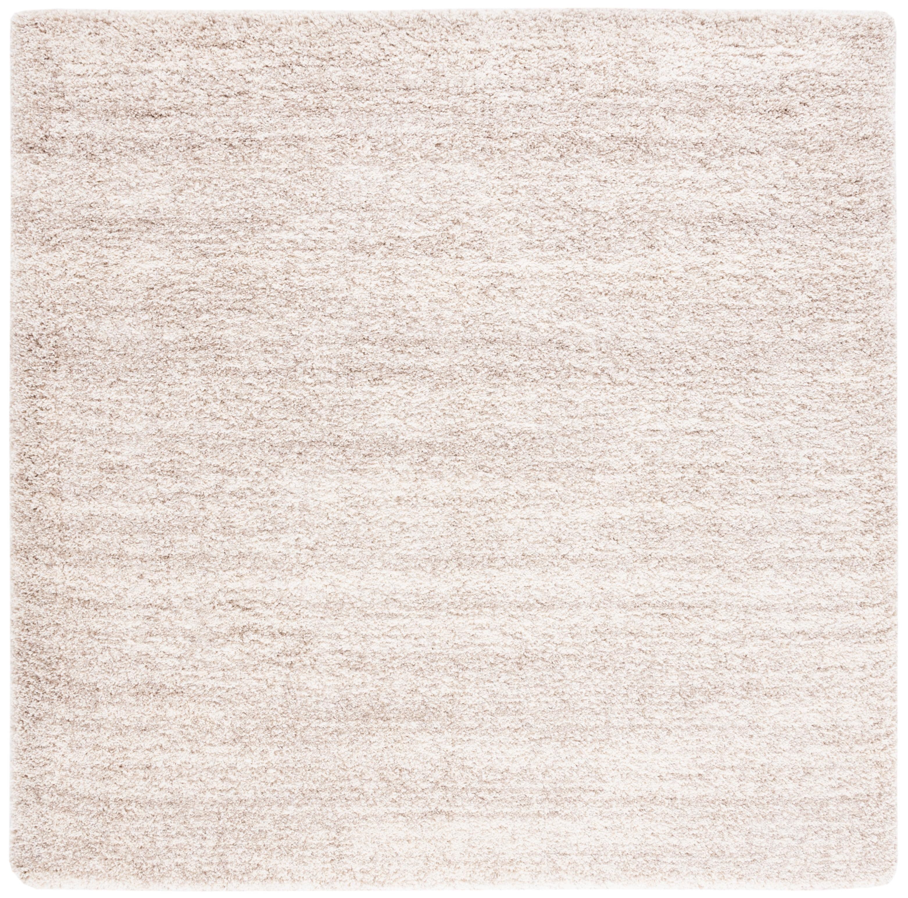 SAFAVIEH Hudson Shag Jaden Striped Area Rug, Ivory/Beige, 7' x 7' Square