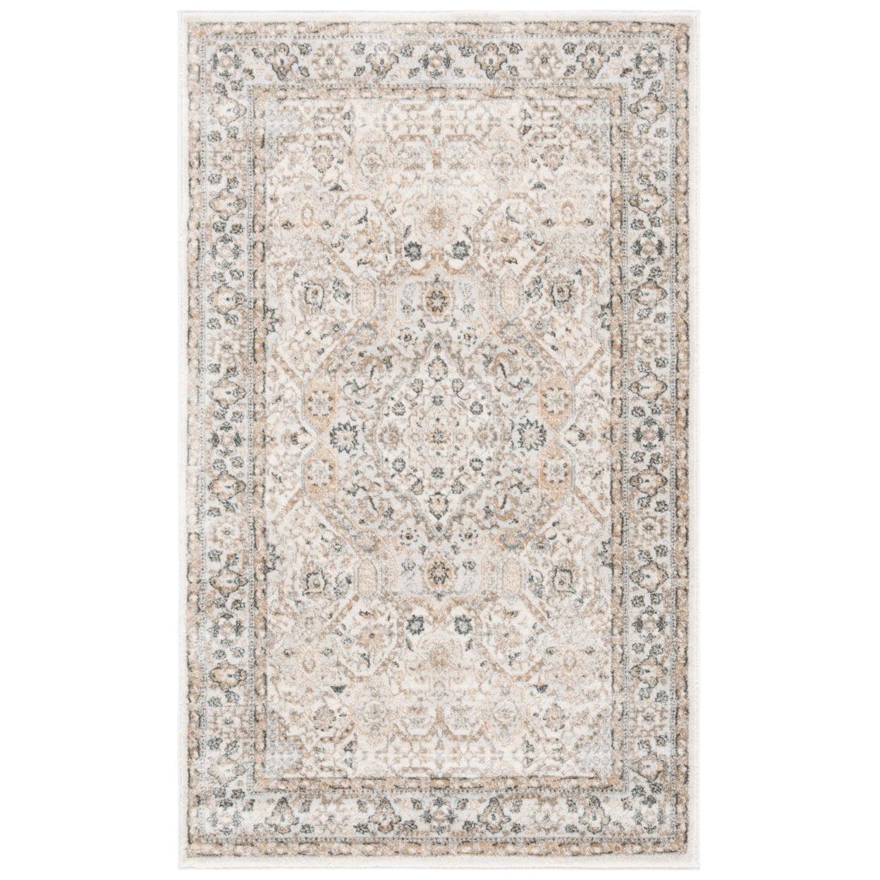 Elysian Blue 26" Round Hand-Knotted Stain-Resistant Rug