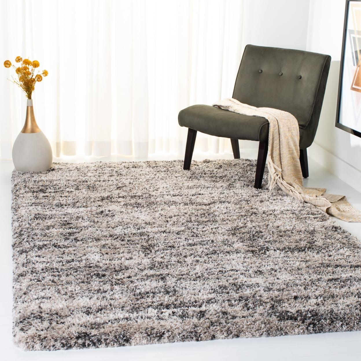 Iceland Shag ISG519 Power Loomed Area Rug - Cream/Grey - 4'x6' - Safavieh