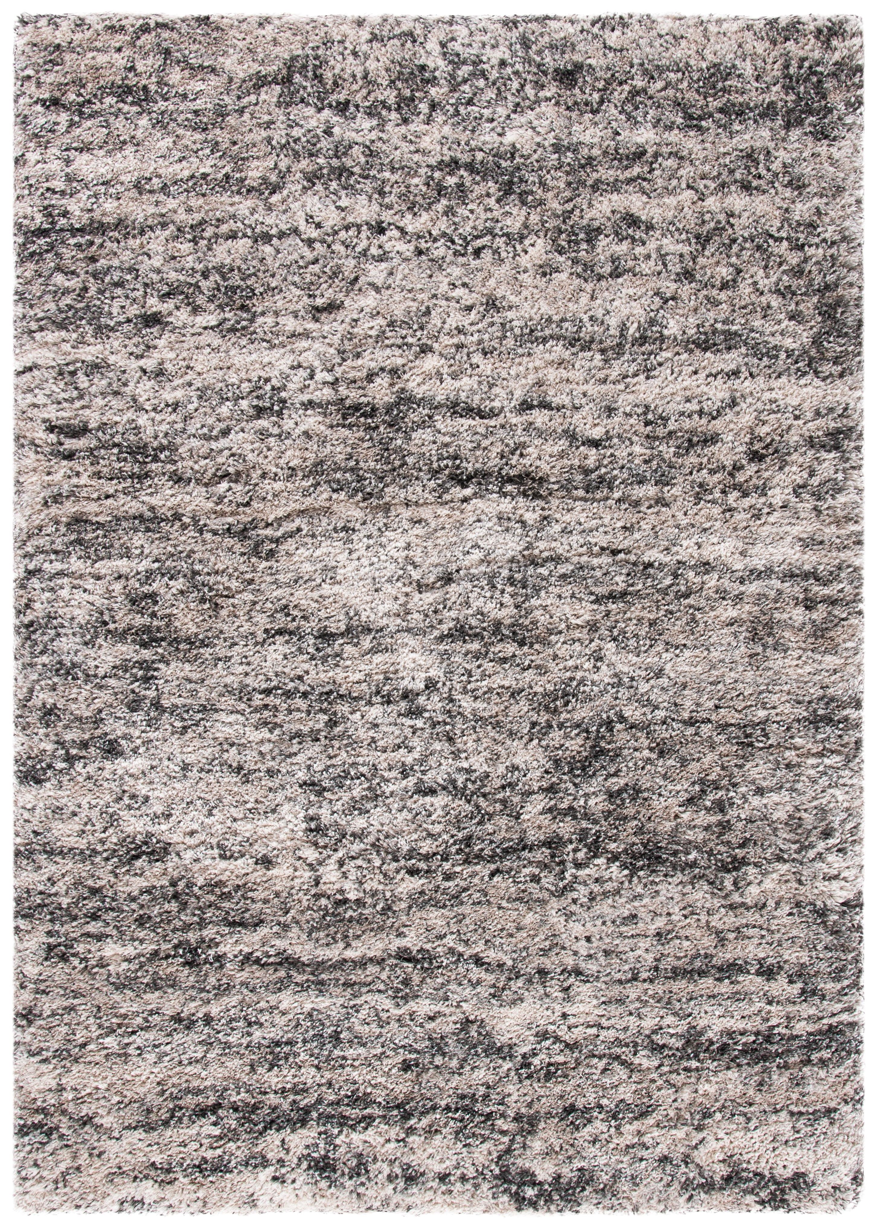 Iceland Shag ISG519 Power Loomed Area Rug - Cream/Grey - 5'3"x7'6" - Safavieh