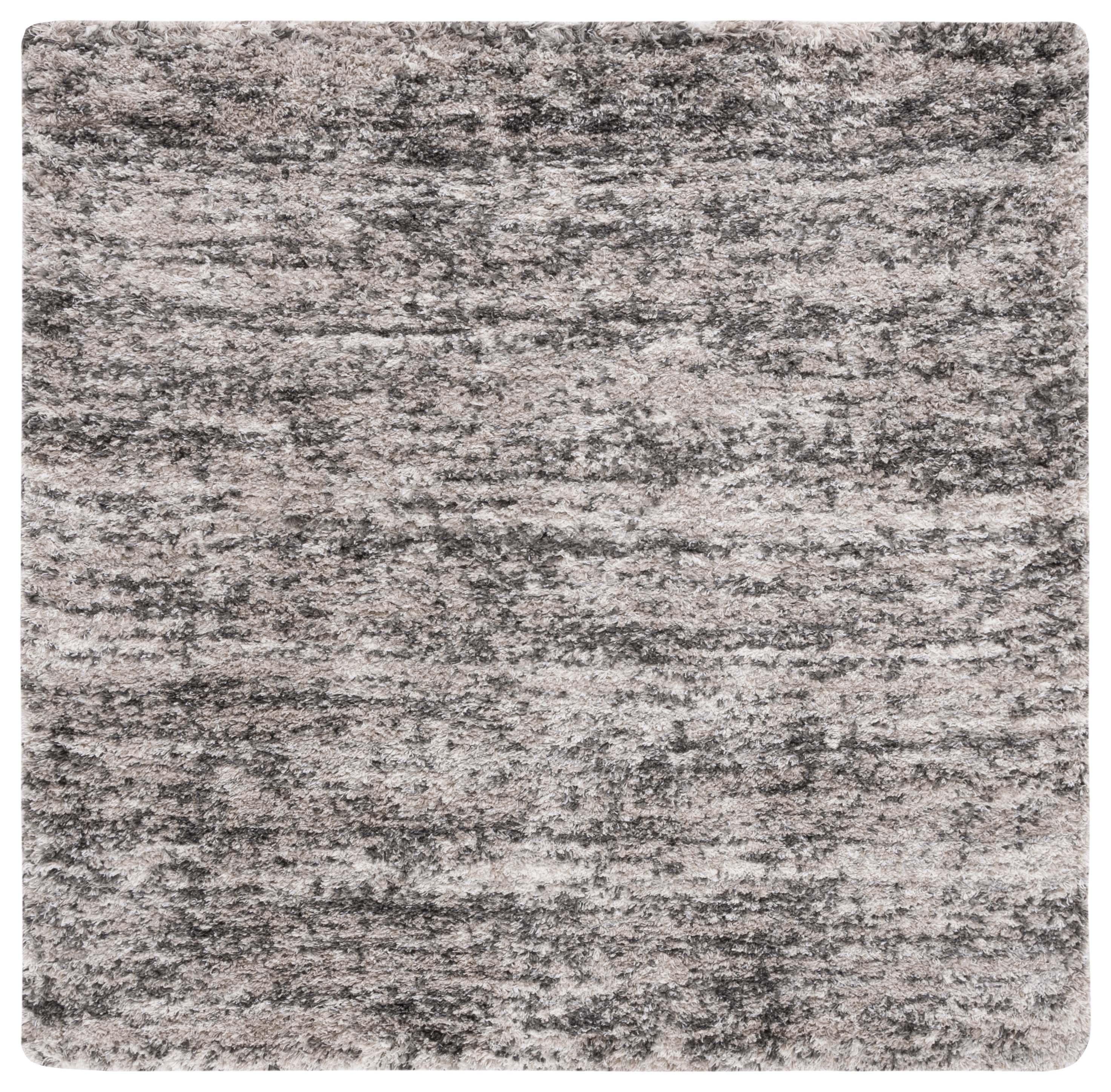 Iceland Shag ISG519 Power Loomed Area Rug - Cream/Grey - 6'7"x6'7" - Safavieh